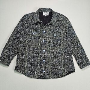 Bimba Y Lola Boxy Button Down Shirt Jacket Size Medium